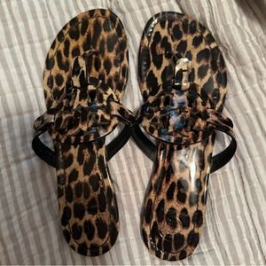 Leopard Tory Burch miller sandal.